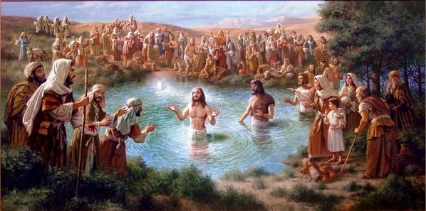 Resultado de imagem para imagens de batismo de Jesus